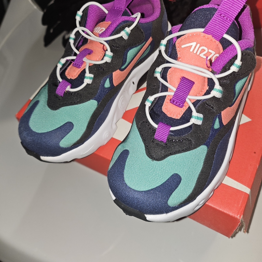 Nike Kids' Teal and Black Sneakers